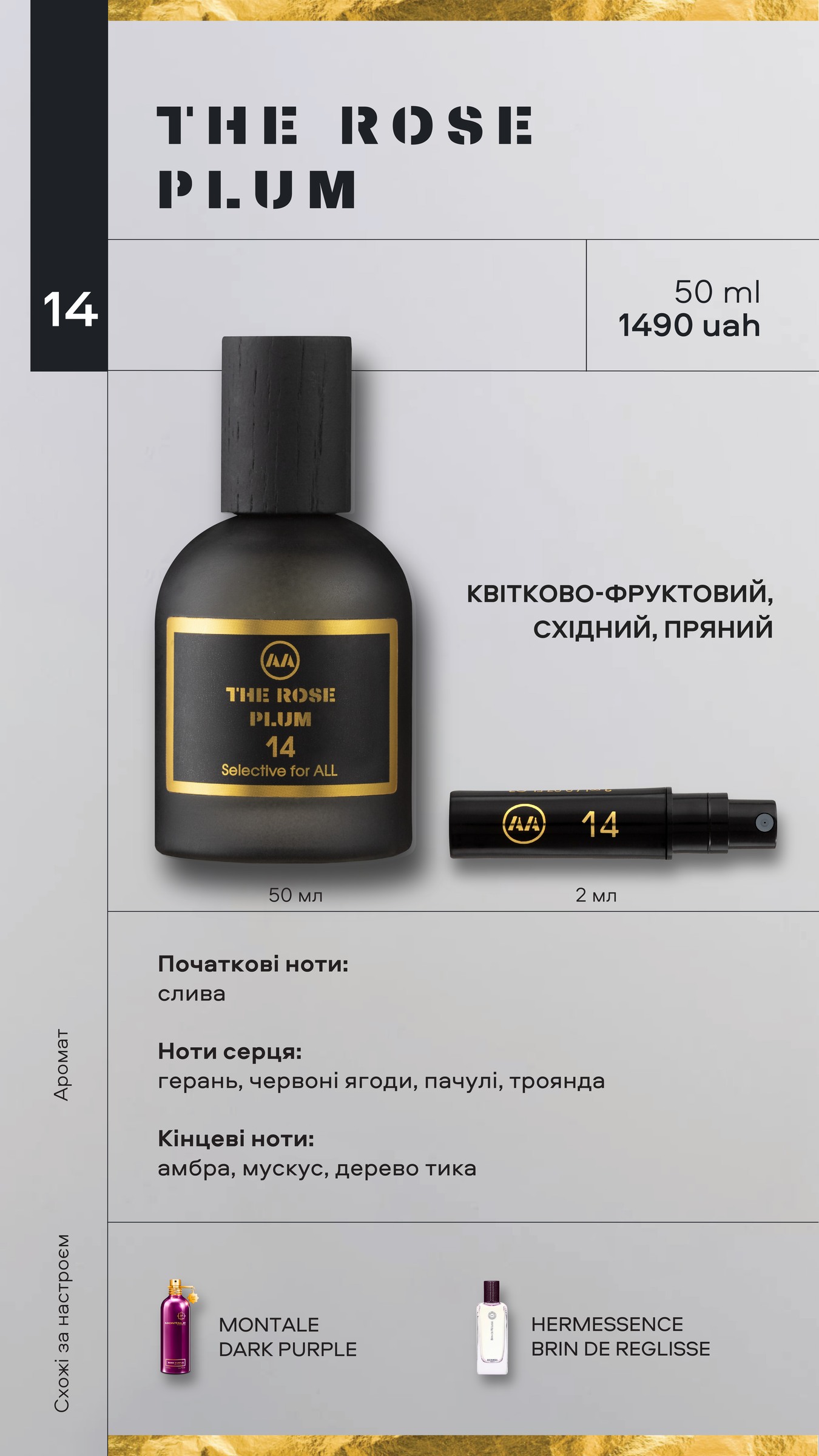 THE ROSE PLUM — парфуми Amazing Aroma
