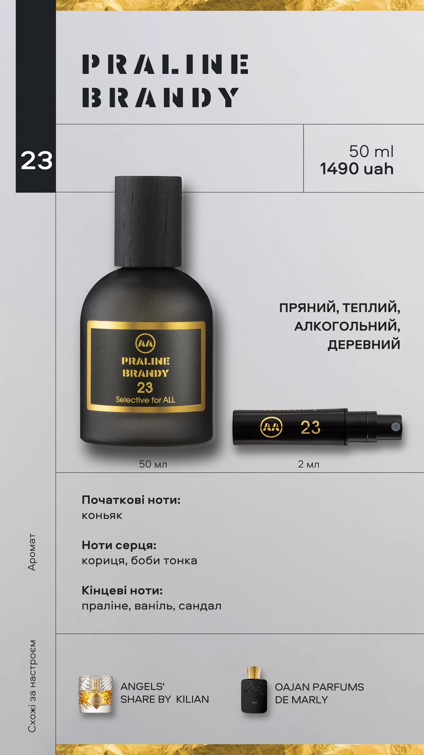 PRALINE BRANDY — парфуми Amazing Aroma