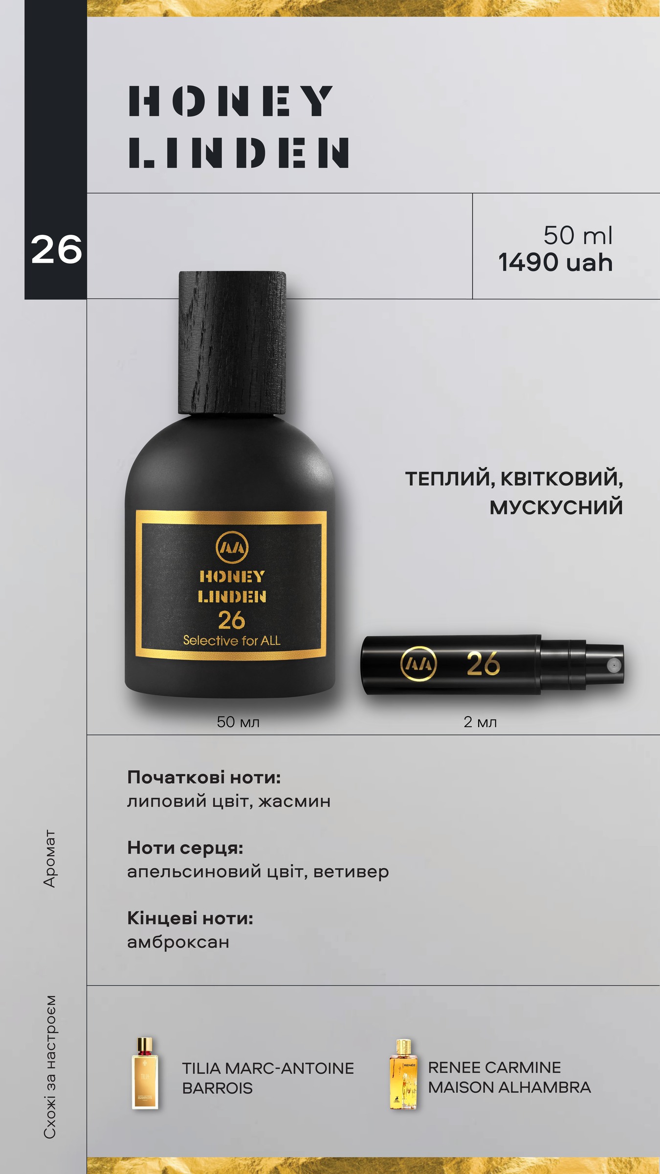 HONEY LINDEN — парфуми Amazing Aroma